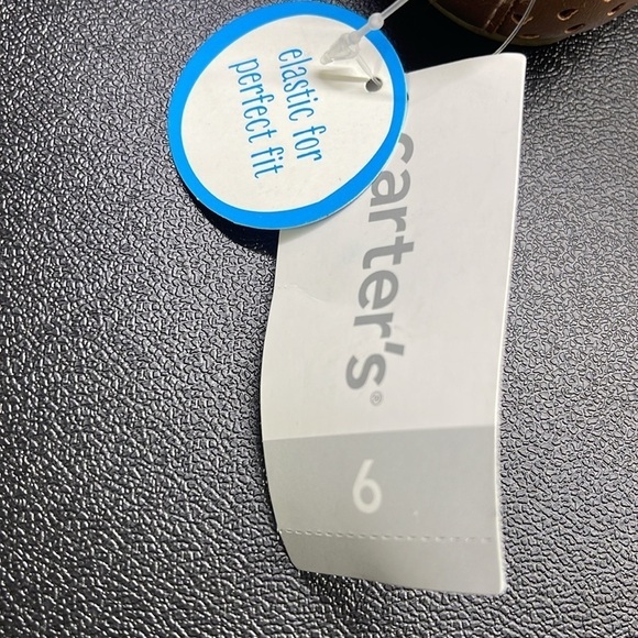 NWT Carter’s Girls Perforated Heart Ballet Flats Metallic Slip On Shoes Size 6 - Picture 10 of 11